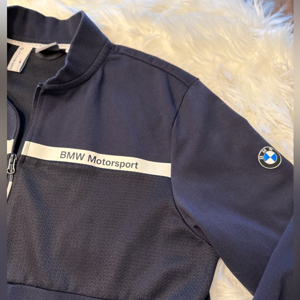 Puma | BMW Motorsport Navy Blue Men’s XL Zip Up Sweater with Pockets NWOT - Picture 3 of 16
